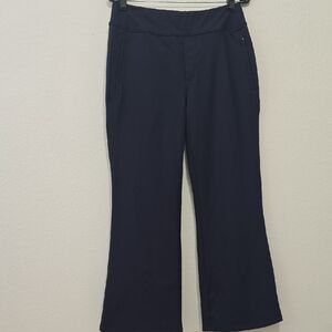 HALARA Navy Boot-Cut Pull-On Pants